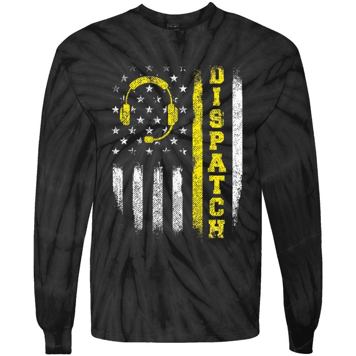 Dispatch 911 Dispatcher First Responder Emergency Tie-Dye Long Sleeve Shirt