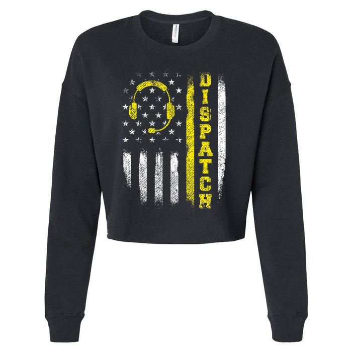 Dispatch 911 Dispatcher First Responder Emergency Cropped Pullover Crew