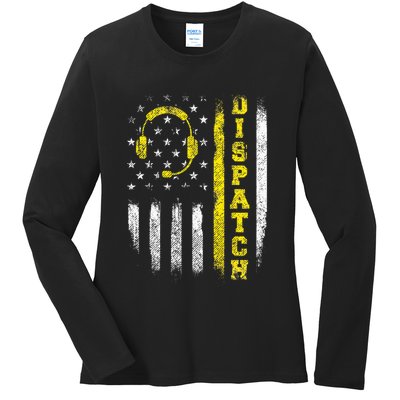 Dispatch 911 Dispatcher First Responder Emergency Ladies Long Sleeve Shirt