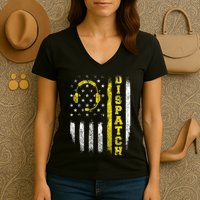 Dispatch 911 Dispatcher First Responder Emergency Women's V-Neck T-Shirt