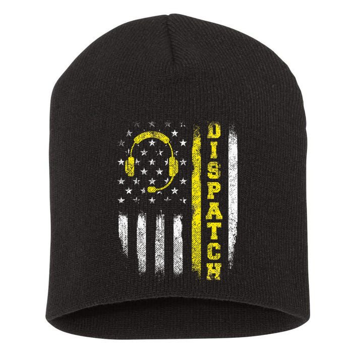 Dispatch 911 Dispatcher First Responder Emergency Short Acrylic Beanie