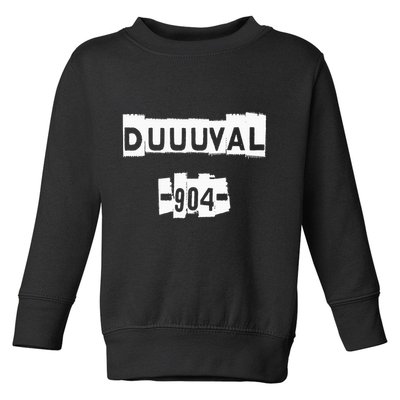 Duuuval 904 Jacksonville Florida Peferct Jax Toddler Sweatshirt