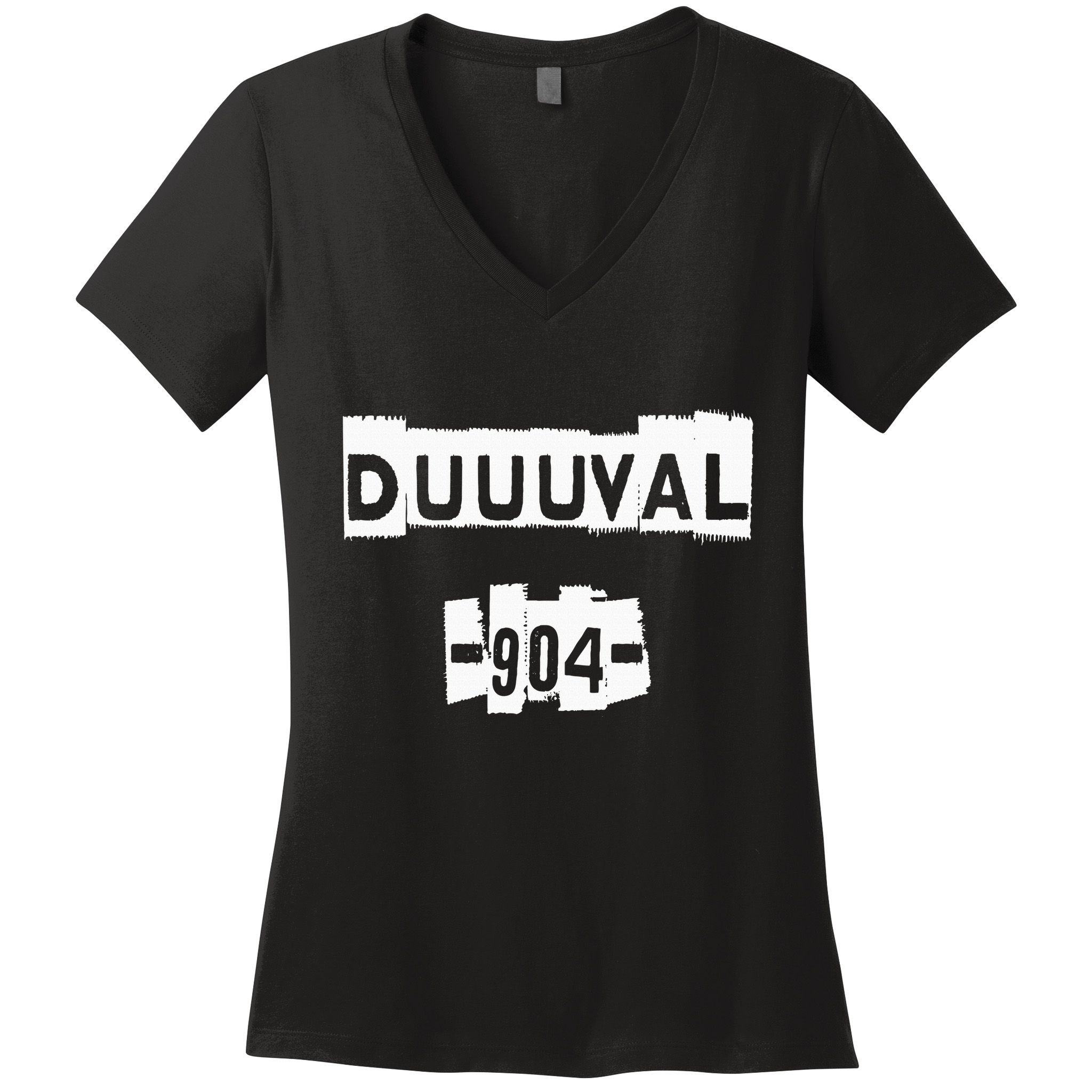 Duuuval 904 Jacksonville Florida Peferct Jax Women's V-Neck T-Shirt