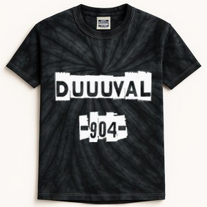 Duuuval 904 Jacksonville Florida Peferct Jax Kids Tie-Dye T-Shirt