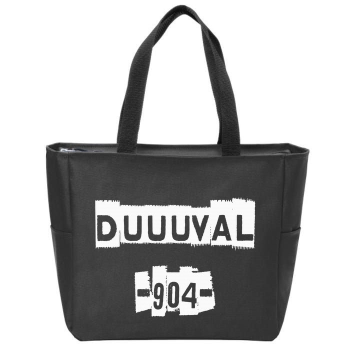 Duuuval 904 Jacksonville Florida Peferct Jax Zip Tote Bag