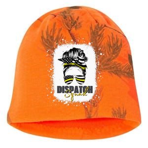 Dispatcher 911 Women Messy Bun American Flag Dispatch Squad Kati - Camo Knit Beanie