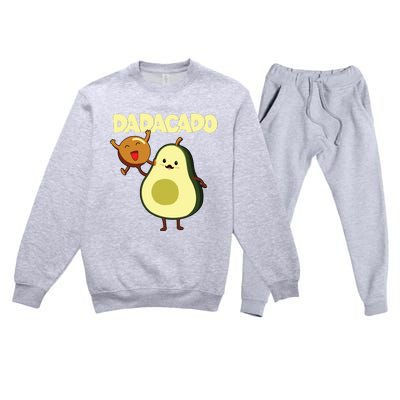 Dadacado Avocado 1st Birthday Dad Daddy Father Dada Premium Crewneck Sweatsuit Set