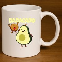 Dadacado Avocado 1st Birthday Dad Daddy Father Dada 11oz C Handle Ceramic Mug