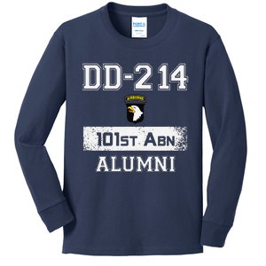 DD214 Army 101st Airborne Alumni Veteran Father Day Gift Kids Long Sleeve Shirt