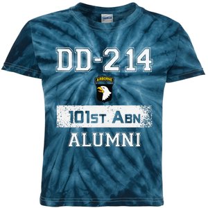 DD214 Army 101st Airborne Alumni Veteran Father Day Gift Kids Tie-Dye T-Shirt