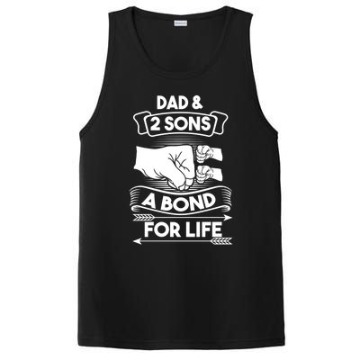 Dad And 2 Sons A Bond For Life Son Father Daddy Gift PosiCharge Competitor Tank