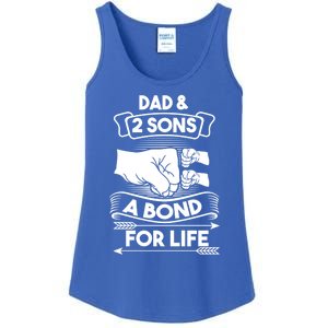 Dad And 2 Sons A Bond For Life Son Father Daddy Gift Ladies Essential Tank