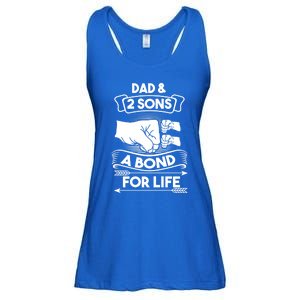 Dad And 2 Sons A Bond For Life Son Father Daddy Gift Ladies Essential Flowy Tank