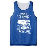 Dad And 2 Sons A Bond For Life Son Father Daddy Gift Mesh Reversible Basketball Jersey Tank