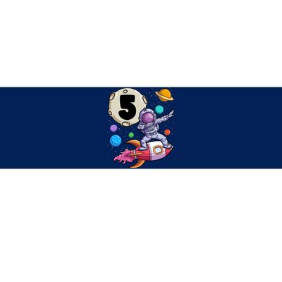 Dabbing Astronaut 5 Yrs Old Birthday Boy Space 5th Birthday Bumper Sticker