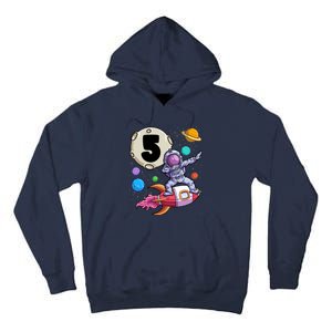 Dabbing Astronaut 5 Yrs Old Birthday Boy Space 5th Birthday Tall Hoodie