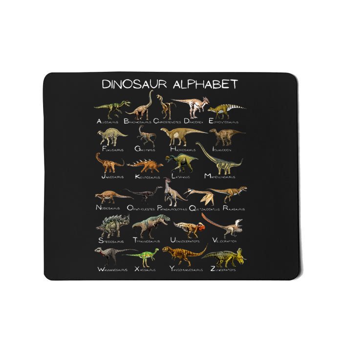 Dinosaur Alphabet ABC Dino Paleontology Educational Mousepad