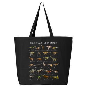 Dinosaur Alphabet ABC Dino Paleontology Educational 25L Jumbo Tote