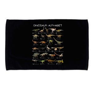 Dinosaur Alphabet ABC Dino Paleontology Educational Microfiber Hand Towel