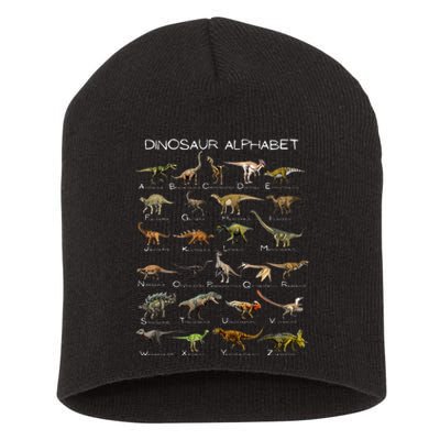 Dinosaur Alphabet ABC Dino Paleontology Educational Short Acrylic Beanie