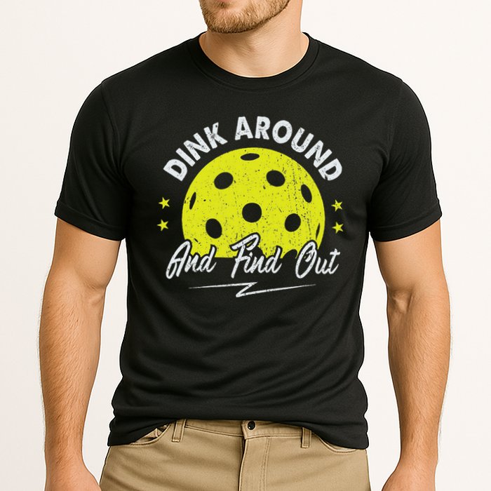 Dink Around And Find Out Funny Pickleball Sayings Women Cooling Performance Crew T-Shirt