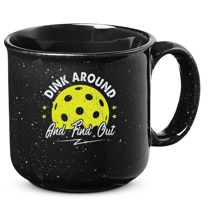 Dink Around And Find Out Funny Pickleball Sayings Women 15oz Campfire Ceramic Mug