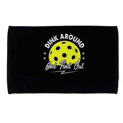 Dink Around And Find Out Funny Pickleball Sayings Women Microfiber Hand Towel