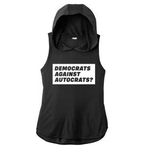 Democrats Against Autocrats Ladies PosiCharge Tri-Blend Wicking Draft Hoodie Tank