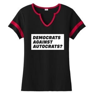 Democrats Against Autocrats Ladies Halftime Notch Neck Tee