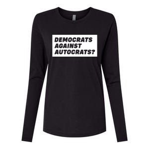 Democrats Against Autocrats Womens Cotton Relaxed Long Sleeve T-Shirt