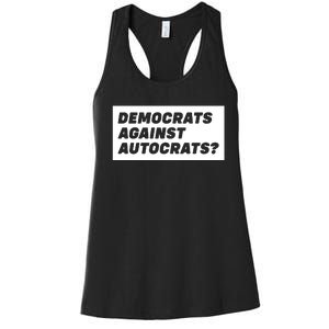 Democrats Against Autocrats Women's Racerback Tank