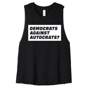 Democrats Against Autocrats Women's Racerback Cropped Tank