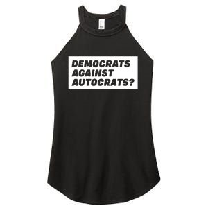 Democrats Against Autocrats Women's Perfect Tri Rocker Tank