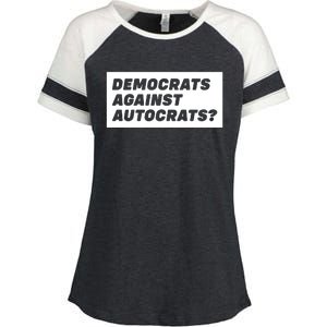 Democrats Against Autocrats Enza Ladies Jersey Colorblock Tee