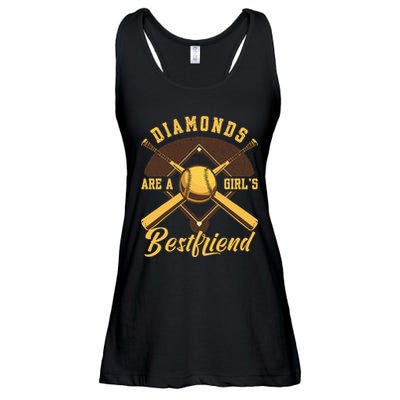Diamonds Are A Girl Best Friend Friendship Bestfriend Ladies Essential Flowy Tank