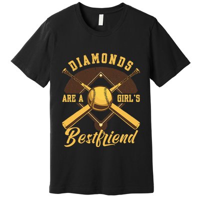 Diamonds Are A Girl Best Friend Friendship Bestfriend Premium T-Shirt