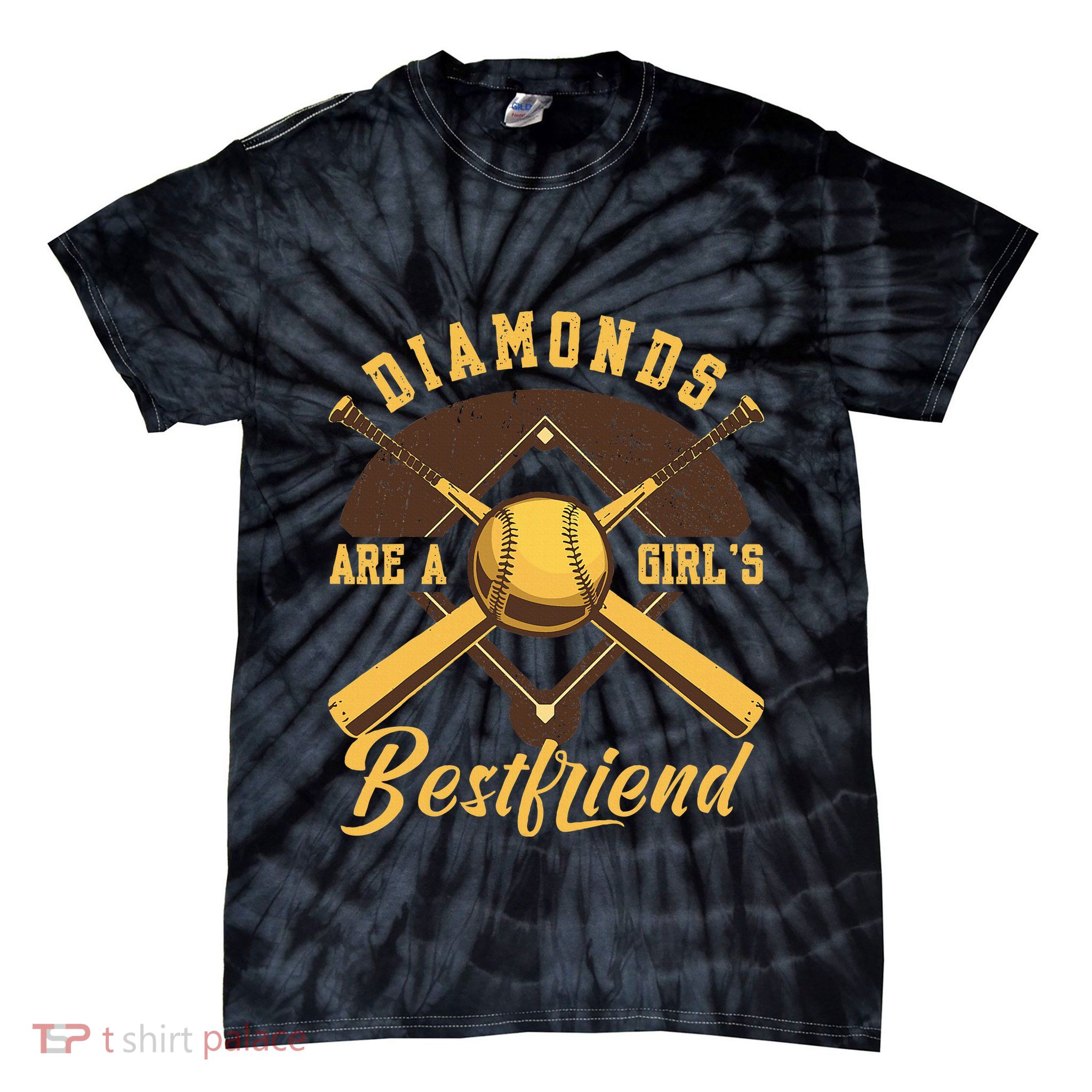 Diamonds Are A Girl Best Friend Friendship Bestfriend Tie-Dye T-Shirt