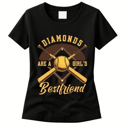 Diamonds Are A Girl Best Friend Friendship Bestfriend Womens T-Shirt