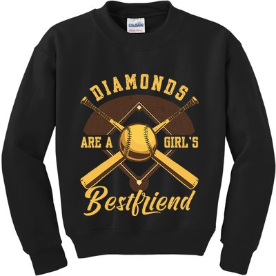 Diamonds Are A Girl Best Friend Friendship Bestfriend Kids Sweatshirt