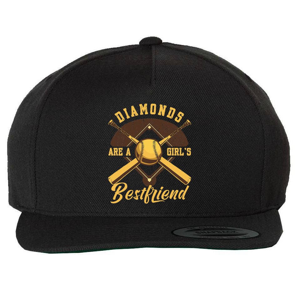 Diamonds Are A Girl Best Friend Friendship Bestfriend Wool Snapback Cap