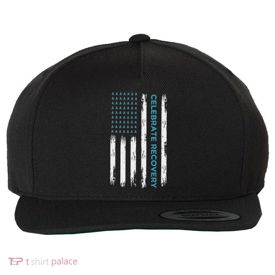 Drug Alcohol Addiction Recovery Celebrate Recovery Usa Flag Wool Snapback Cap