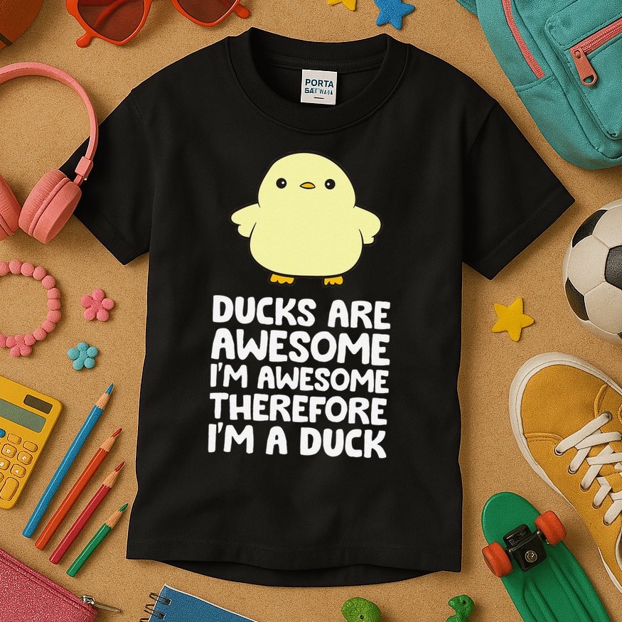 Ducks Are Awesome. I'm Awesome Therefore I'm a Duck Kids T-Shirt