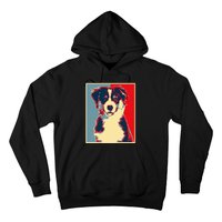 Dog Artwork Aussie Vintage Silhouette Australian Shepherd Hoodie