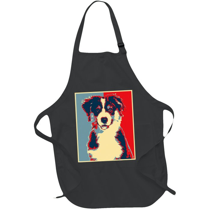 Dog Artwork Aussie Vintage Silhouette Australian Shepherd Apron