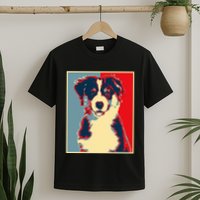 Dog Artwork Aussie Vintage Silhouette Australian Shepherd T-Shirt
