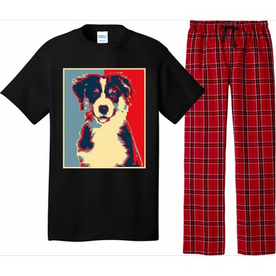 Dog Artwork Aussie Vintage Silhouette Australian Shepherd Pajama Set