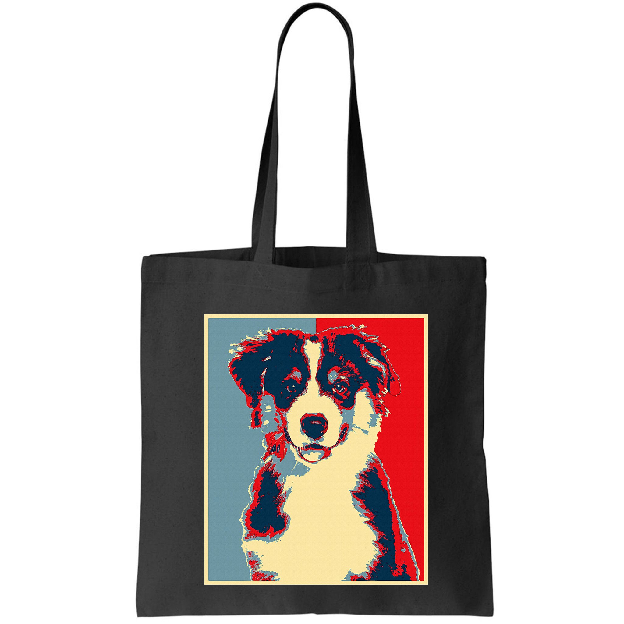 Dog Artwork Aussie Vintage Silhouette Australian Shepherd Bag