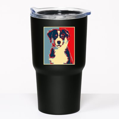 Dog Artwork Aussie Vintage Silhouette Australian Shepherd Tumbler