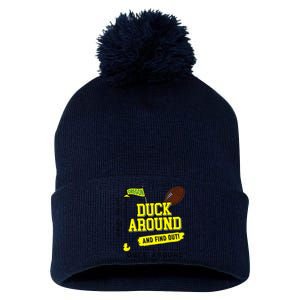 Duck Around And Find Out Football Fans Pom Pom 12in Knit Beanie