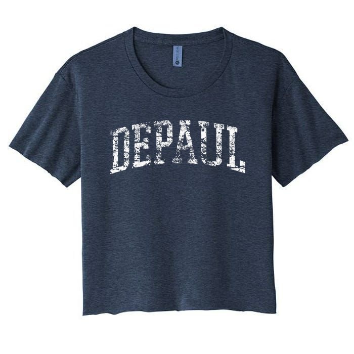 Depaul Athletic Arch College University Alumni Women's Crop Top Tee